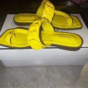 Guess Women's Vibrant Yellow Sandals